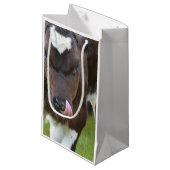 Kuh lecken kleine geschenktüte (Vorderseite Schrägansicht)