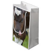 Kuh lecken kleine geschenktüte (Rückseite Schrägansicht)