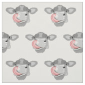 Kuh lecken Nase Stoff (Muster)
