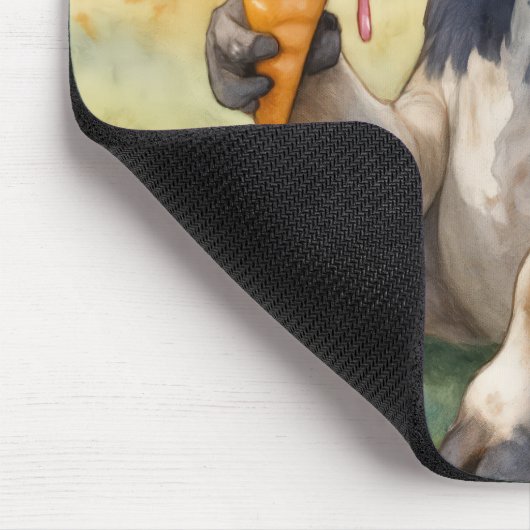 Kuh leckt eine Eiscreme Mousepad (Ecke)