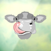 Kuh leckt Nase Fensteraufkleber (Blatt 3)