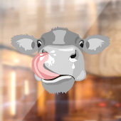 Kuh leckt Nase Fensteraufkleber (Blatt 2)