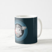 Kuh leckt Nase Kaffeetasse (VorderseiteRechts)