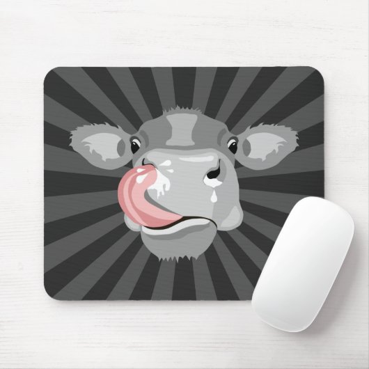 Kuh leckt Nase Mousepad (Mit Mouse)