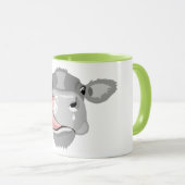 Kuh leckt Nase Tasse (VorderseiteRechts)