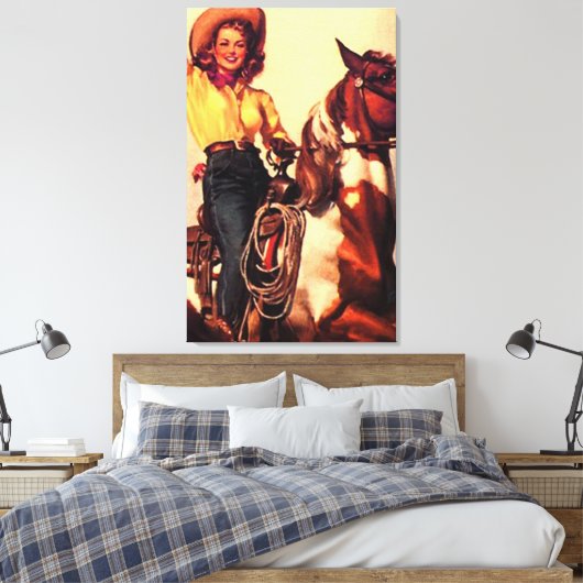 Kuh Leinwanddruck (Insitu (Schlafzimmer))