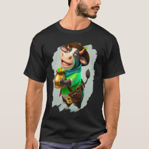 Kuh Leprechaun Kühe St Patricks Tag T-Shirt