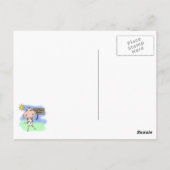 Kuh lest mehr Bücher Postkarte (Rückseite)