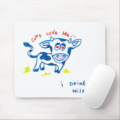 Kuh-Liebe ich… Ich trinke Sojamilch Mousepad (Mit Mouse)