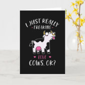 Kuh Liebe Lustige Sprüche Crazy Karte (Gelbe Blume)