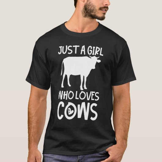 Kuh Liebes Mädchen T-Shirt (Vorderseite)