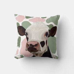 Kuh liebt die rote und grüne Kuh Kissen