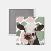 Kuh liebt die rote und grüne Kuh Magnet (Vorderseite/Rückseite)