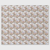 Kuh liebt Weihnachten Wasserfarben Sketch Kunst Geschenkpapier (Flach)