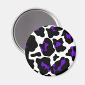 Kuh lila magnet (Vorderseite/Rückseite)