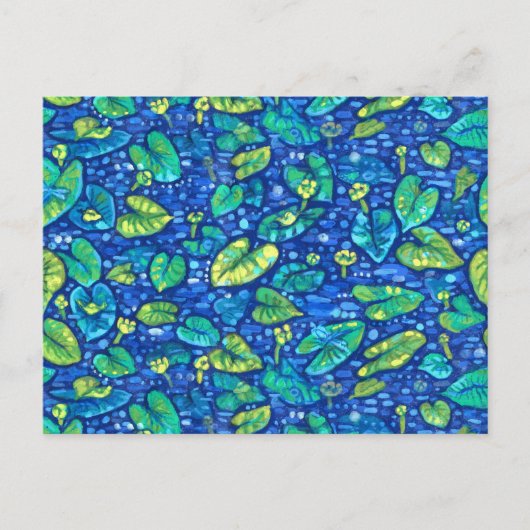 Kuh Lilie, Sputterdockteich Lily Floral Muster Postkarte (Vorderseite)