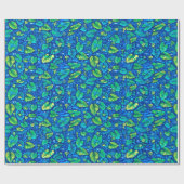 Kuh Lilien, Spatterdock Sommerteich Blumenmuster Geschenkpapier (Flach)