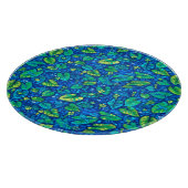 Kuh Lilien, Spatterdock Sommerteich Blumenmuster Schneidebrett (Ecke)