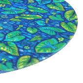 Kuh Lilien, Spatterdock Sommerteich Blumenmuster Schneidebrett (Ecke)