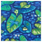 Kuh Lilien, Spatterdock Sommerteich Blumenmuster Stoff (Nahaufnahme)