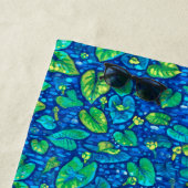 Kuh Lilien, Spatterdock Sommerteich Blumenmuster Strandtuch (Beispiel)