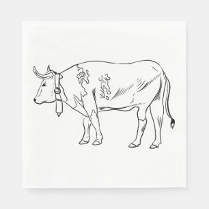 Kuh Lover Country Life Farm Bauer Bull Party Serviette