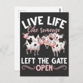 Kuh Lover Farm Tierischer Spaß Heifer Farmdrossel Postkarte (Vorne/Hinten)
