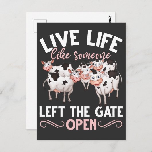 Kuh Lover Farm Tierischer Spaß Heifer Farmdrossel Postkarte (Vorne/Hinten)