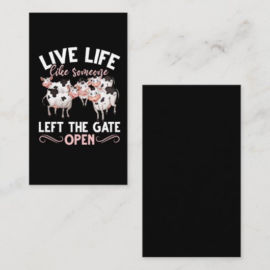 Kuh Lover Farm Tierischer Spaß Heifer Farmdrossel Visitenkarte (Vorne/Hinten)