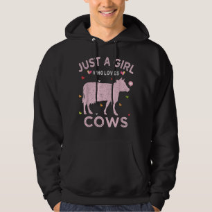Kuh Lover Frauen T-Shirt nur ein Mädchen, die Kühe Hoodie