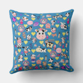 Kuh Lover Kissen mit Herz (Rückseite)