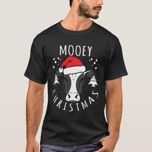Kuh Lover Kuw Head Design Mooey Weihnachten T-Shirt (Vorderseite)
