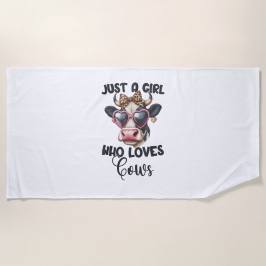 Kuh Lover Nur ein Mädchen, das Kühe Liebe _1 Strandtuch (Vorderseite)