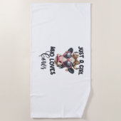 Kuh Lover Nur ein Mädchen, das Kühe Liebe _1 Strandtuch (Vorderseite)