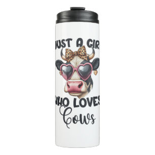 Kuh Lover Nur ein Mädchen, das Kühe Liebe _1 Thermosbecher