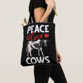Kuh Lover Peace Farm Animal Spaß Tasche (Von Nahem)