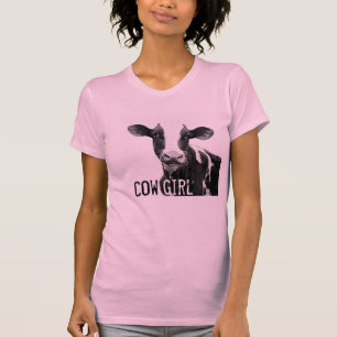 Kuh-Mädchen-Cowgirl!  Holstein-Molkereikalb T-Shirt