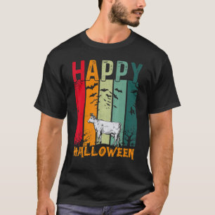 Kuh Mädchen Jungen Retro-Stil Halloween-Abendessen T-Shirt