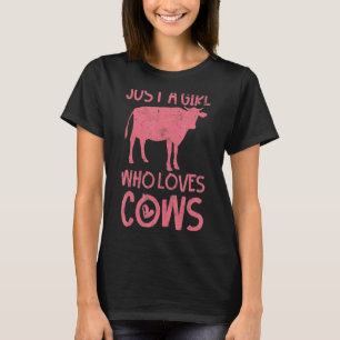 Kuh Mädchen Landwirtschaft Landwirt T-Shirt