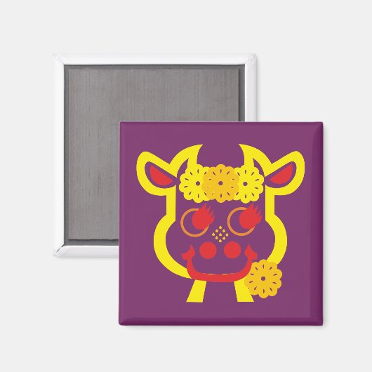 Kuh Magnet (Vorderseite/Rückseite)