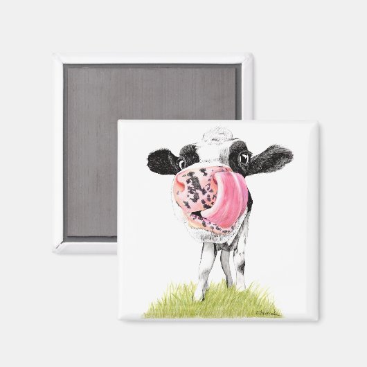 Kuh Magnet (Vorderseite/Rückseite)