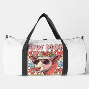 Kuh-Mama Retro-Sonnenbrille Kuh Vintage Gravur Des Duffle Bag