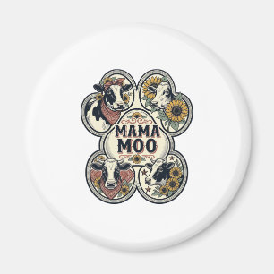 Kuh-Mama-Shirt Vintage-Engraving Sonnenblume Weste Magnet