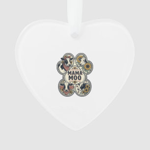 Kuh-Mama-Shirt Vintage-Engraving Sonnenblume Weste Ornament