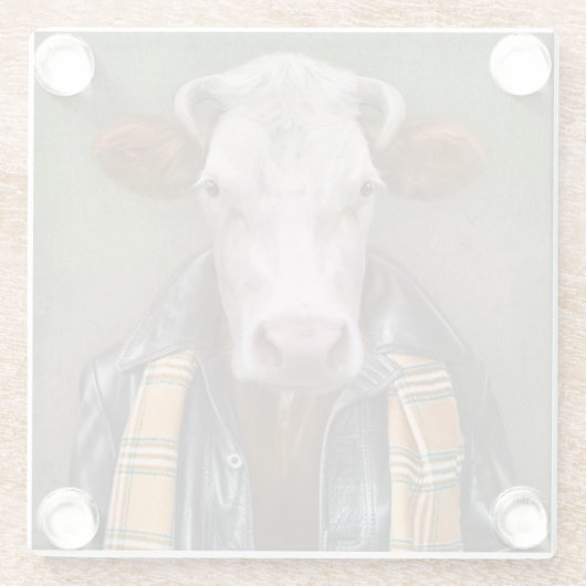 Kuh-Mann Glasuntersetzer (Rückseite)