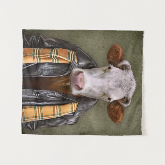 Kuh-Mann Wandteppich (Vorderseite (Horizontal))