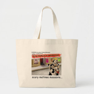 Kuh Matinee Gruselfilm Lustige T-Shirts & Geschenk Jumbo Stoffbeutel