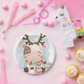 Kuh mein 1. Weihnachten Pappteller (Party)