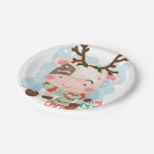 Kuh mein 1. Weihnachten Pappteller (Schrägansicht)