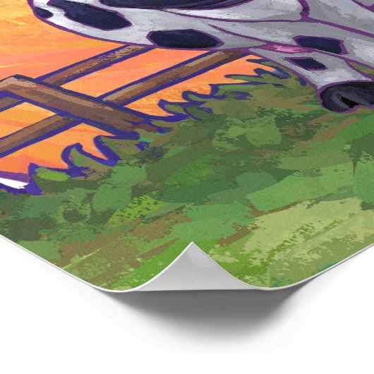 Kuh mein Zimmerposter Poster (Ecke)